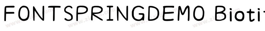 FONTSPRINGDEMO Bioti字体转换